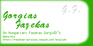 gorgias fazekas business card